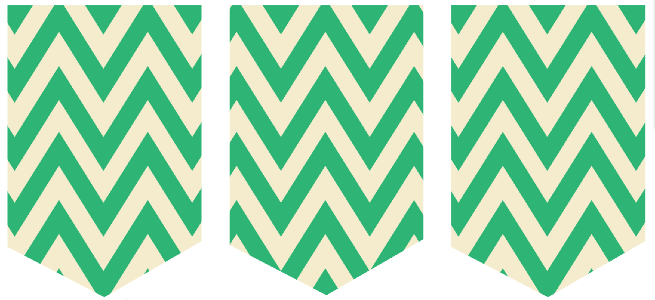 Green chevron bunting